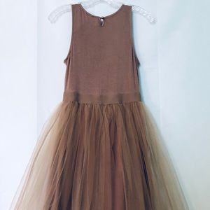 Forever 21 Fitted Jersey Tank/Tulle Dress
